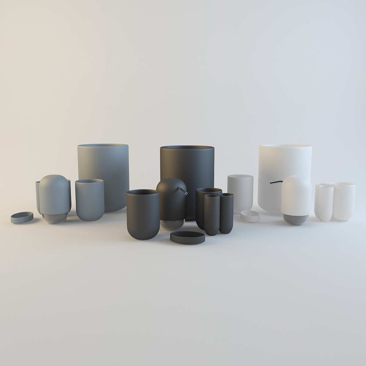 3D printing，Model rendering，Sanitary washing set box，